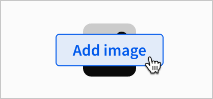 A user selects the Add image option from the center of an image element